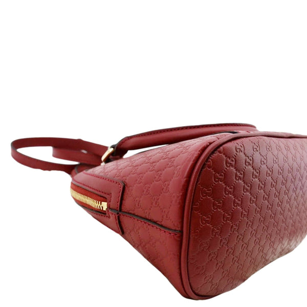 GUCCI Dome Convertible Leather Crossbody Bag Red 449654