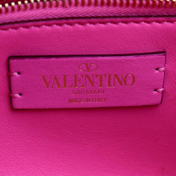 VALENTINO Medium Garavani Roman Stud Leather Crossbody Bag Pink
