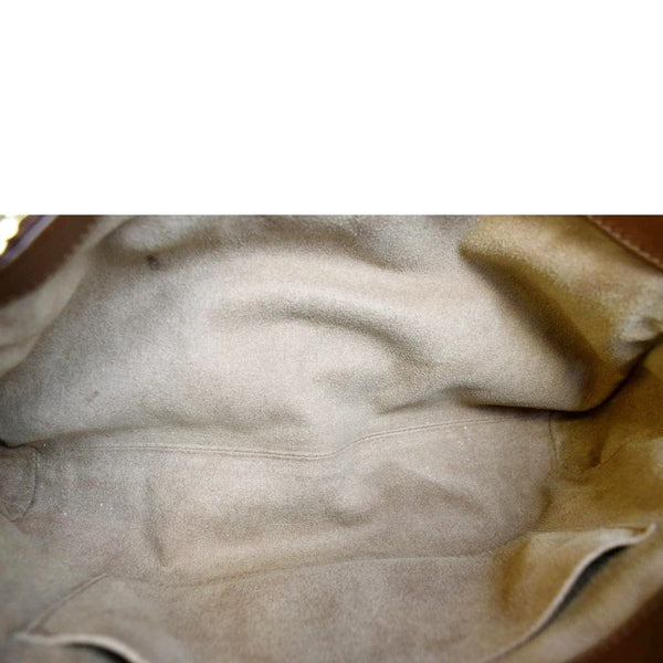GUCCI Padlock Medium GG Supreme Canvas Shoulder Bag Brown 477530