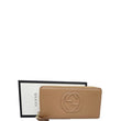 Gucci Pebbled Soho Zip Around Wallet