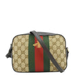 GUCCI Bee Web GG Canvas Camera Crossbody Bag Beige front look