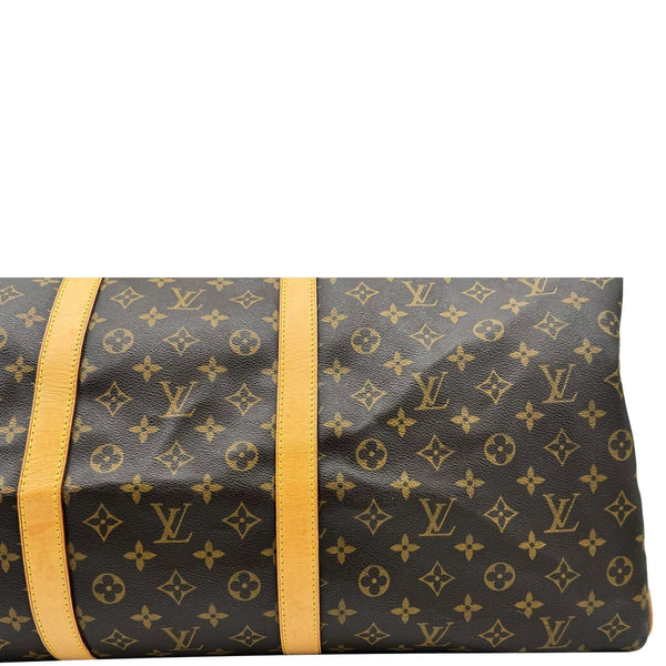 LOUIS VUITTON Keepall 60 Bandouliere Monogram Canvas Travel Bag Brown