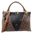 LOUIS VUITTON V MM Monogram Canvas Tote Bag Black