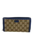 GUCCI GG Supreme Zip Around Wallet Blue 388637