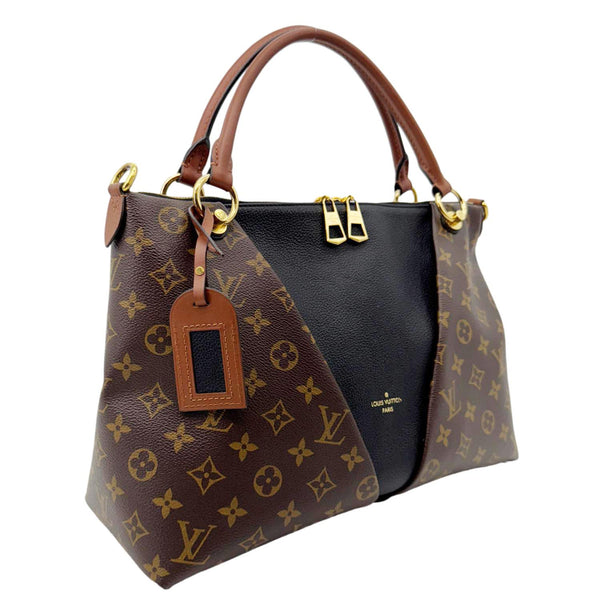 LOUIS VUITTON V MM Monogram Canvas Tote Bag Black