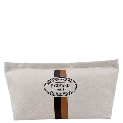 GOYARD Necessaire Canvas Organizer Pouch Off White