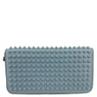 CHRISTIAN LOUBOUTIN Panettone Studded Spiked Leather Long Wallet Blue