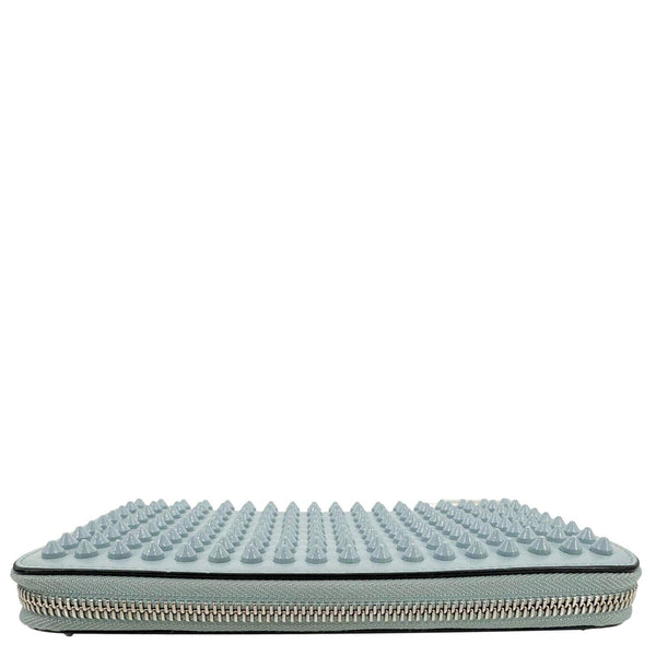 CHRISTIAN LOUBOUTIN Panettone Studded Spiked Leather Long Wallet Blue
