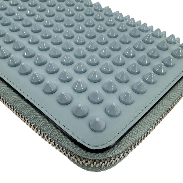 CHRISTIAN LOUBOUTIN Panettone Studded Spiked Leather Long Wallet Blue