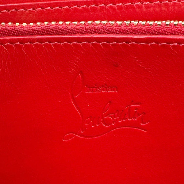 CHRISTIAN LOUBOUTIN Panettone Studded Spiked Leather Long Wallet Blue