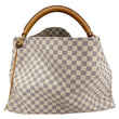 LOUIS VUITTON Artsy MM Damier Azur Hobo Bag White