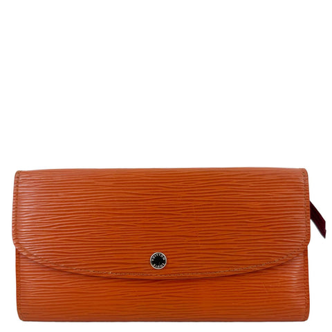 LOUIS VUITTON Portefeuille Emilie Epi Leather Wallet Orange