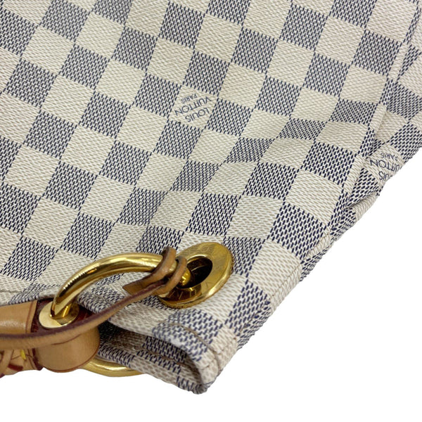 LOUIS VUITTON Artsy MM Damier Azur Hobo Bag White