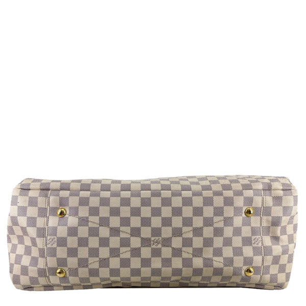 LOUIS VUITTON Artsy MM Damier Azur Hobo Bag White
