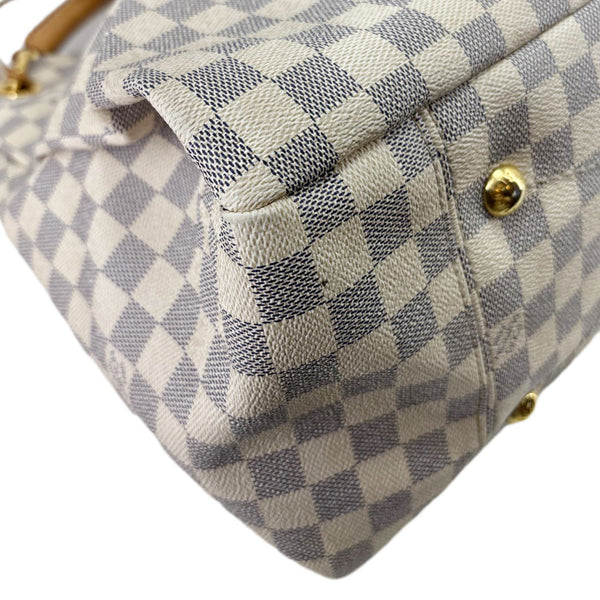 LOUIS VUITTON Artsy MM Damier Azur Hobo Bag White