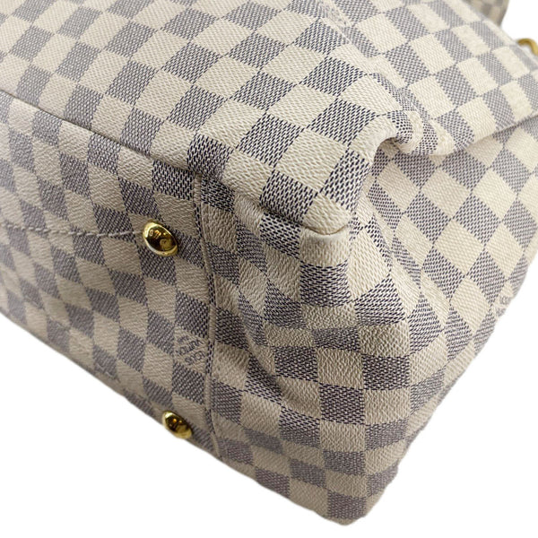 LOUIS VUITTON Artsy MM Damier Azur Hobo Bag White
