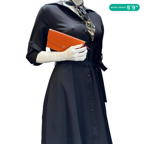 LOUIS VUITTON Portefeuille Emilie Epi Leather Wallet Orange