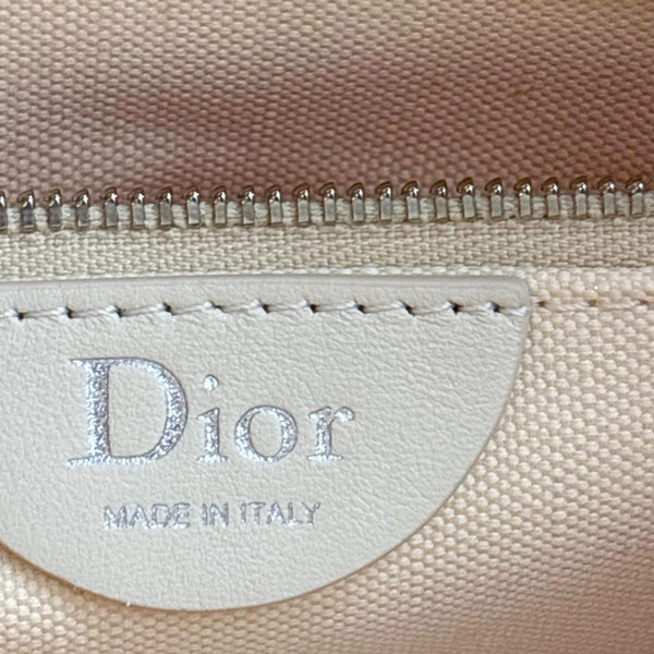 CHRISTIAN DIOR Book Small Madame Bovary Oblique Embroidered Lace Tote Bag Off White