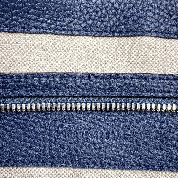 GUCCI Jumbo GG Leather Messenger Bag Blue 696009