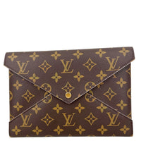 LOUIS VUITTON Kirigami Pochette Large Monogram Canvas Clutch Rose Ballerine