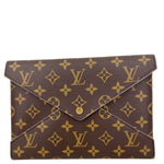 LOUIS VUITTON Kirigami Pochette Large Monogram Canvas Clutch Rose Ballerine