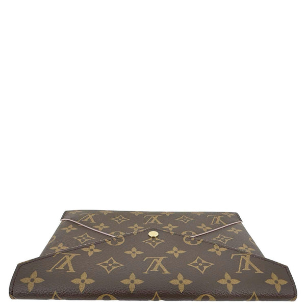 LOUIS VUITTON Kirigami Pochette Large Monogram Canvas Clutch Rose Ballerine