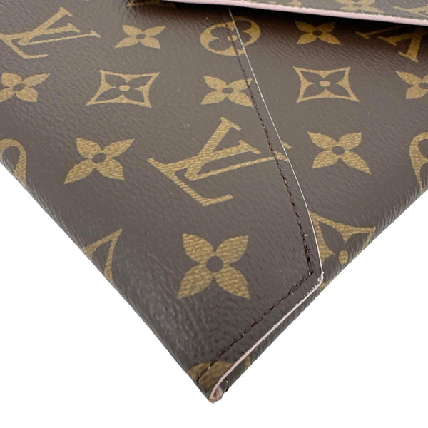 LOUIS VUITTON Kirigami Pochette Large Monogram Canvas Clutch Rose Ballerine