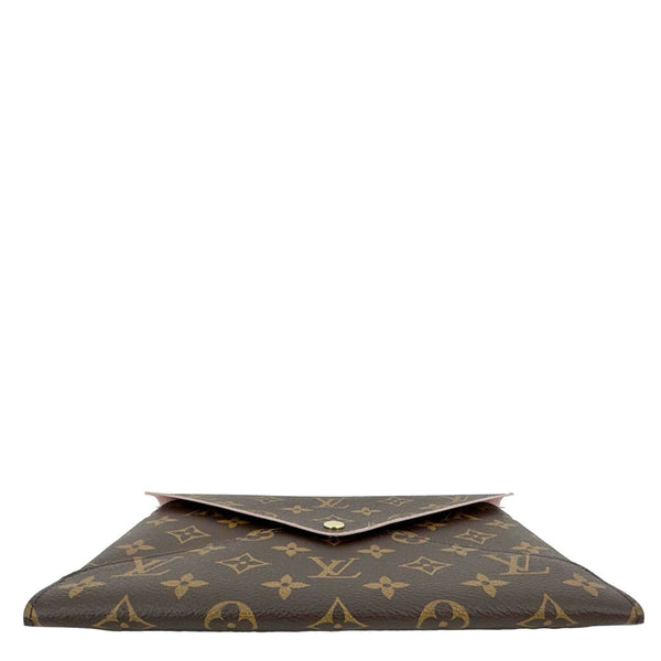 LOUIS VUITTON Kirigami Pochette Large Monogram Canvas Clutch Rose Ballerine