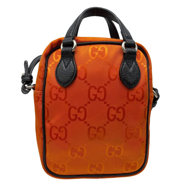 GUCCI Off The Grid Nylon Monogram Shoulder Bag Orange 625850