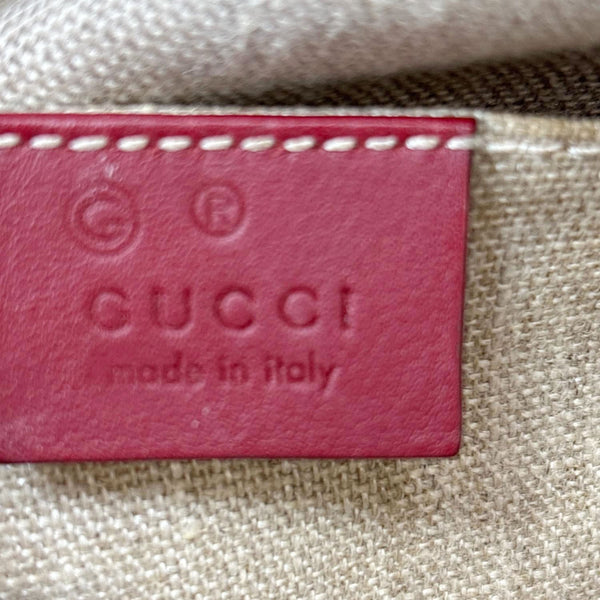 GUCCI Dome Mini Embossed Leather Crossbody Bag Red 449654