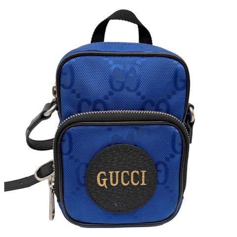 GUCCI Off The Grid Mini GG Nylon Crossbody Bag Blue 643882