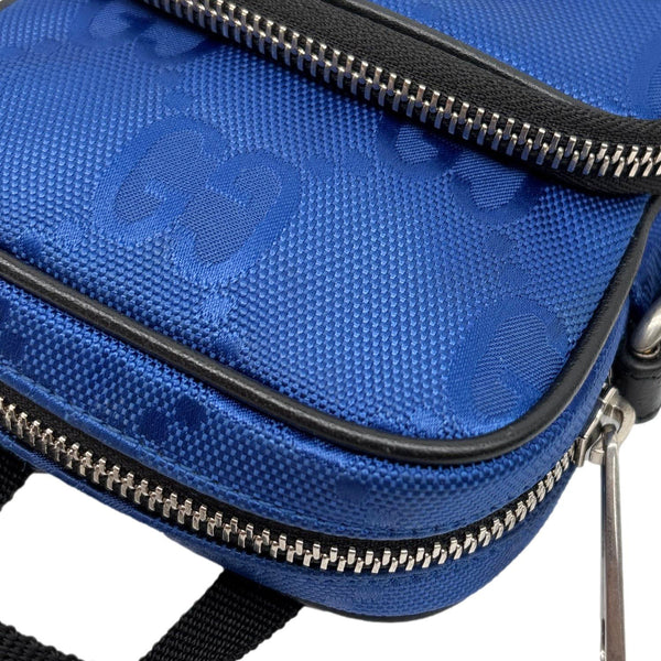 GUCCI Off The Grid Mini GG Nylon Crossbody Bag Blue 643882
