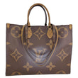 LOUIS VUITTON Onthego GM Reverse Monogram Giant Canvas Shoulder Bag Brown