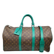 LOUIS VUITTON Keepall 50 Bandouliere Monogram Macassar Travel Bag Green