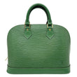 LOUIS VUITTON Alma PM Epi Leather Satchel Bag Green