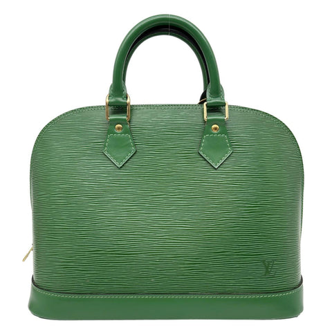 LOUIS VUITTON Alma PM Epi Leather Satchel Bag Green
