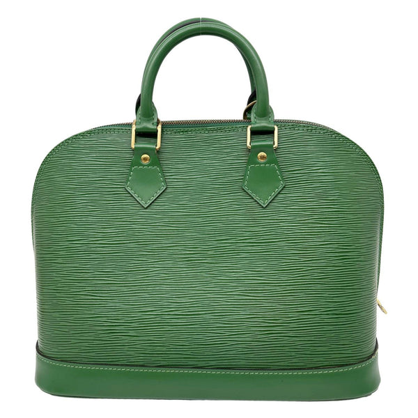 LOUIS VUITTON Alma PM Epi Leather Satchel Bag Green