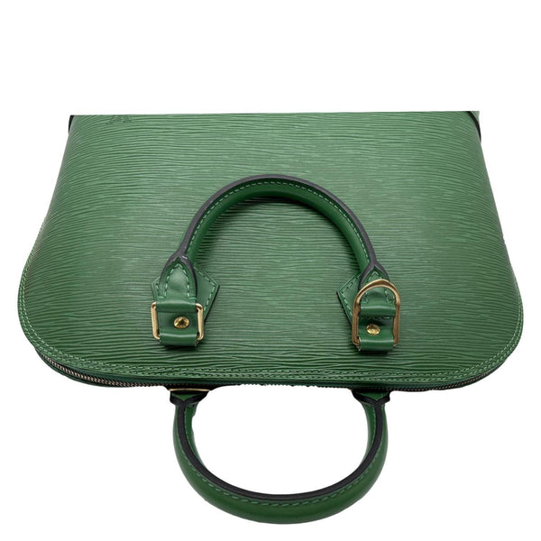 LOUIS VUITTON Alma PM Epi Leather Satchel Bag Green