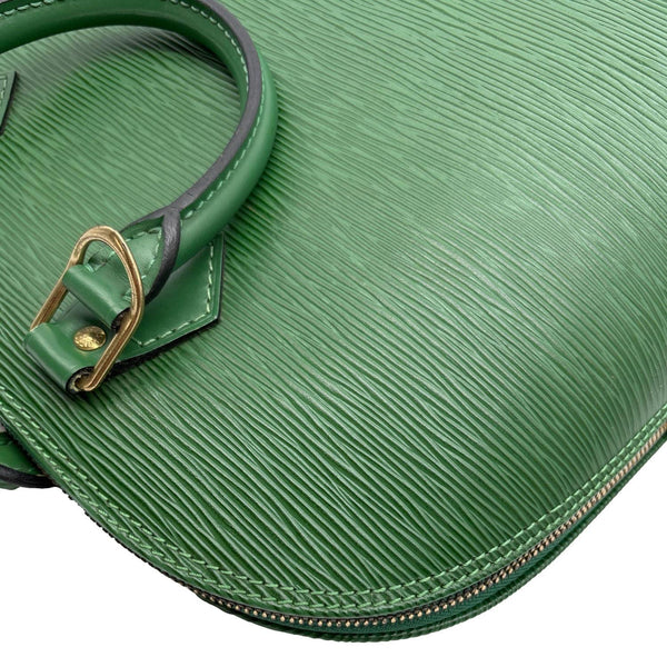 LOUIS VUITTON Alma PM Epi Leather Satchel Bag Green