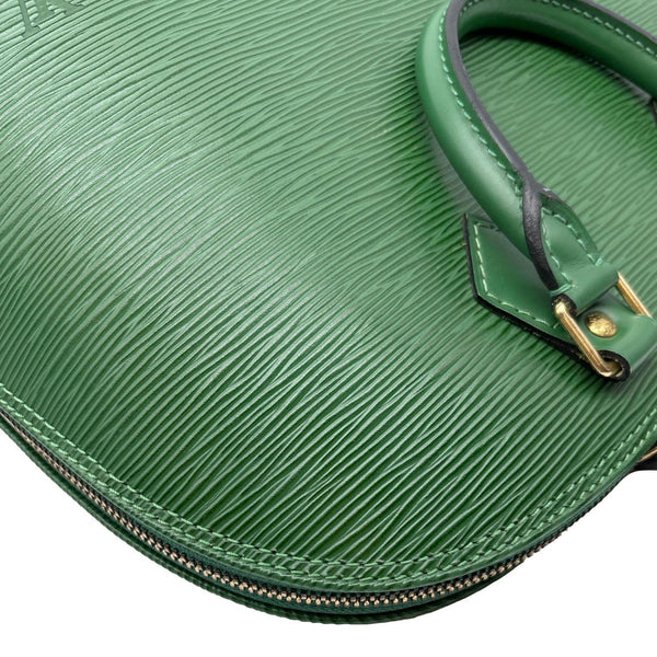 LOUIS VUITTON Alma PM Epi Leather Satchel Bag Green