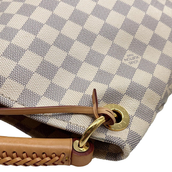 LOUIS VUITTON Artsy MM Damier Azur Hobo Bag White
