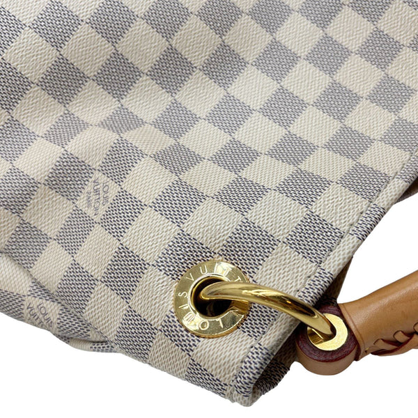 LOUIS VUITTON Artsy MM Damier Azur Hobo Bag White