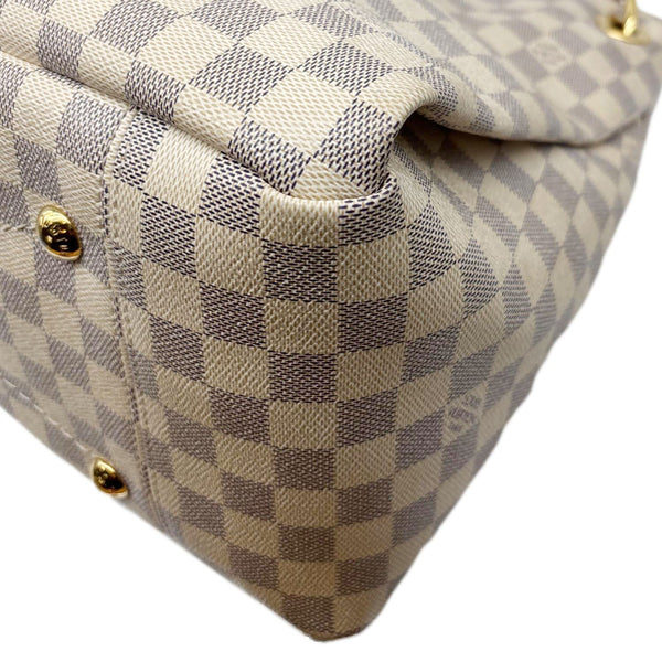 LOUIS VUITTON Artsy MM Damier Azur Hobo Bag White