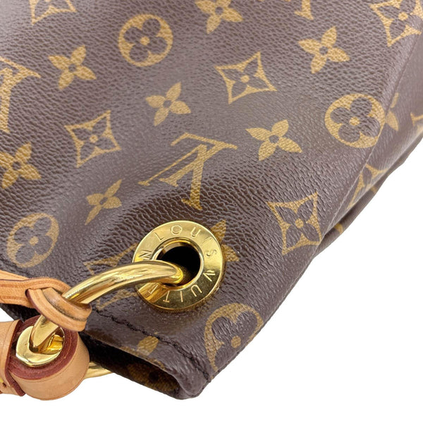 LOUIS VUITTON Artsy MM Monogram Canvas Hobo Shoulder Bag Brown
