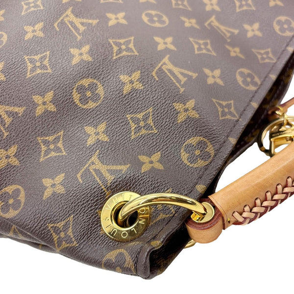 LOUIS VUITTON Artsy MM Monogram Canvas Hobo Shoulder Bag Brown