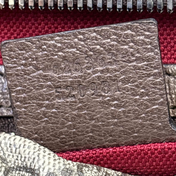GUCCI GG Supreme Monogram Canvas Shoulder Bag Beige 626363