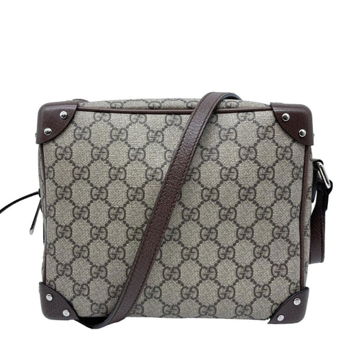 GUCCI GG Supreme Monogram Canvas Shoulder Bag Beige 626363