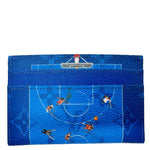 LOUIS VUITTON Basketball Monogram Canvas Double Card Holder Blue