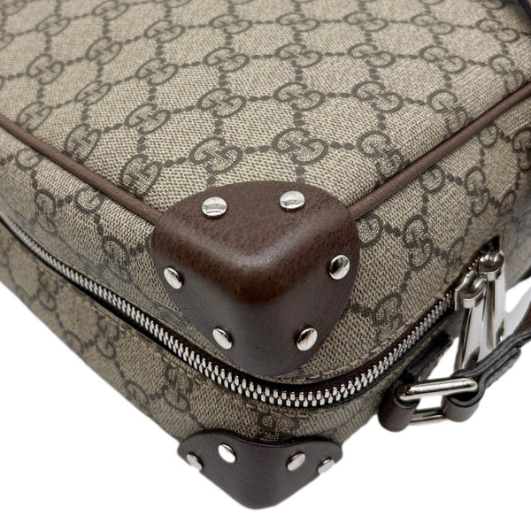 GUCCI GG Supreme Monogram Canvas Shoulder Bag Beige 626363