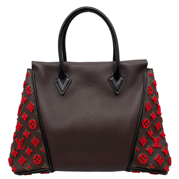 LOUIS VUITTON W PM Tuffetage Monogram Leather Satchel Bag Red